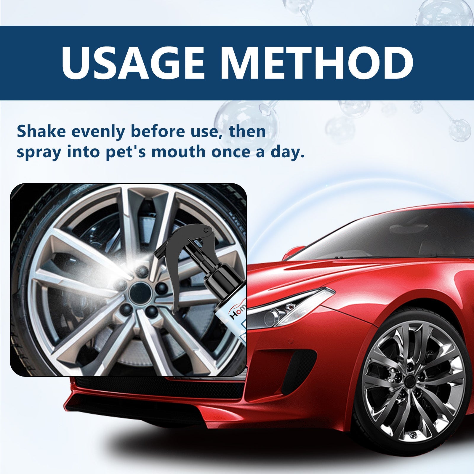 Car Tire Safety Dog Repellent Spray, Tire Protection Portable And Effective Animal Repellent