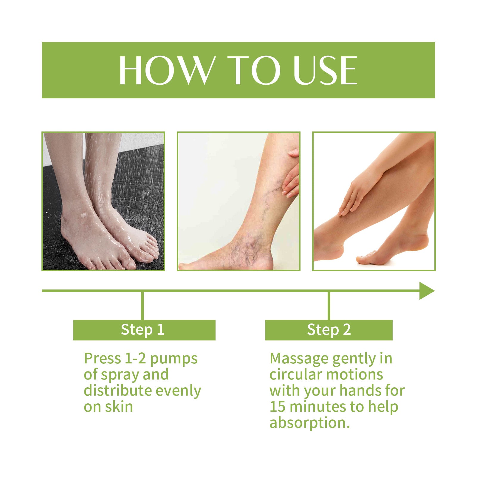 Varicose Veins Soothing Spray, Relief Of Sore Leg Muscles Massage Repair Earthworm Leg Vein Treatment Spray