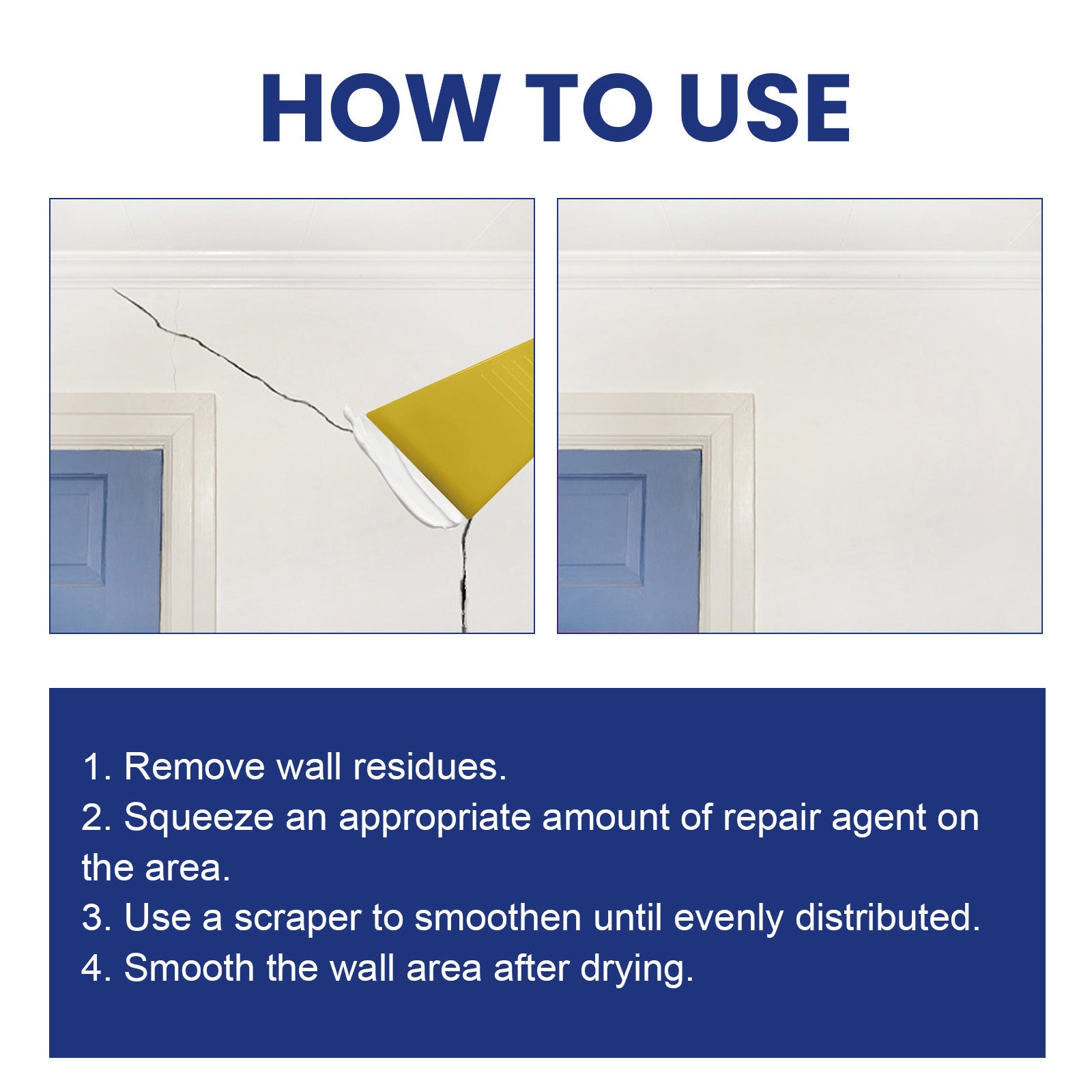 White Wall Repair Paste, Wall Maintenance Renovation Cover Repair Household Wall Repair Paste