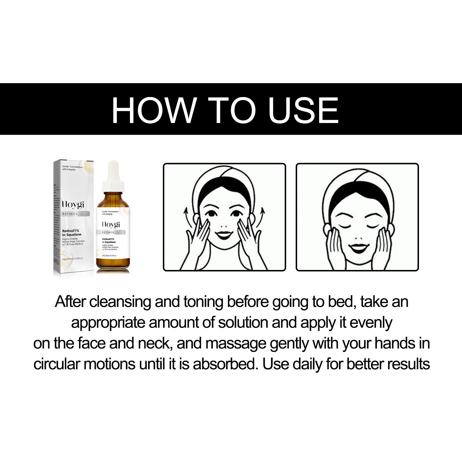 Retinol Squalane Solution, Moisturizing Anti-wrinkle Firming Fade Lines Repair Essence