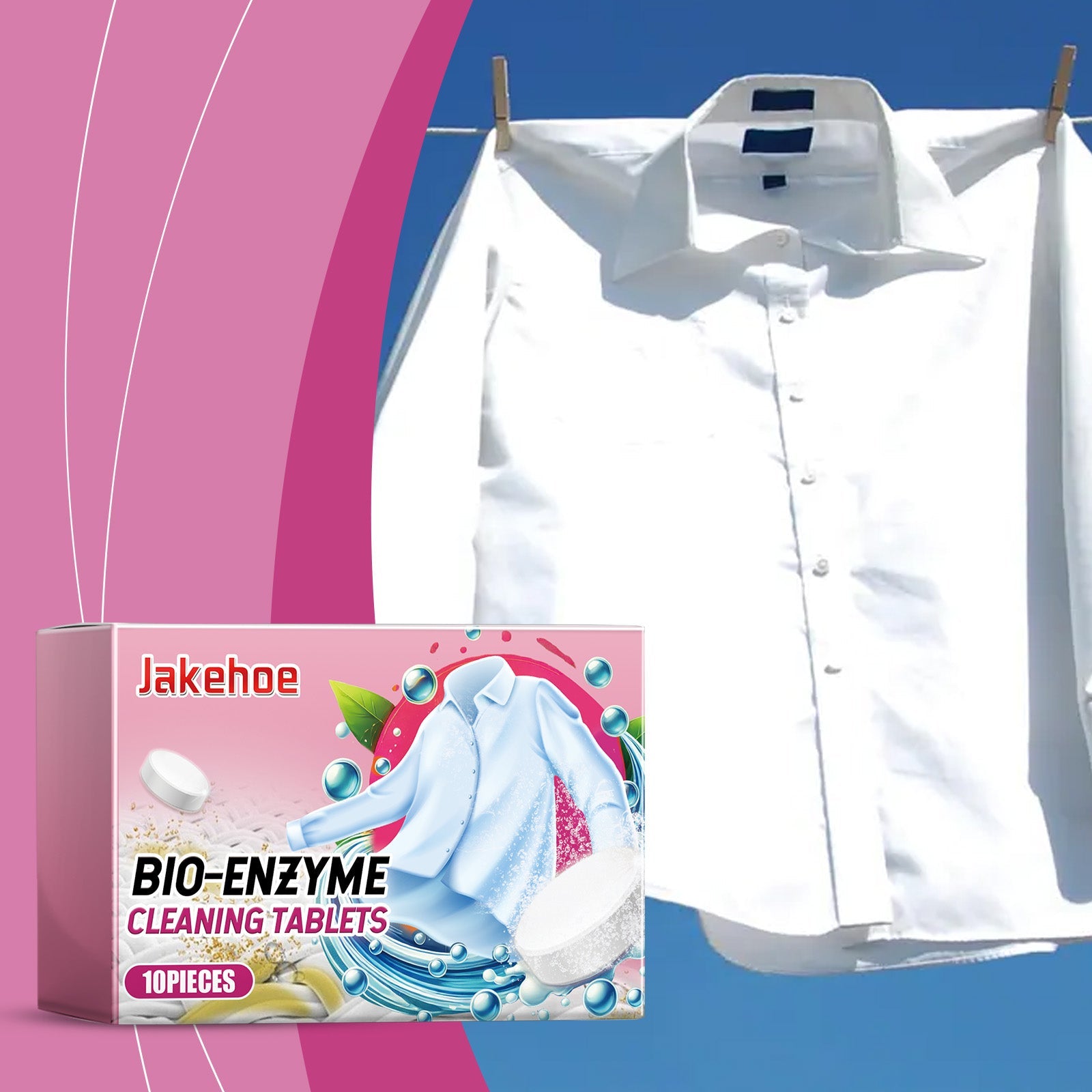 Clothing Decontamination Effervescent Tablet Biological Enzyme Explosion Salt Household Clothing Decontamination Decontamination Stain Leave Fragrance Cleaning