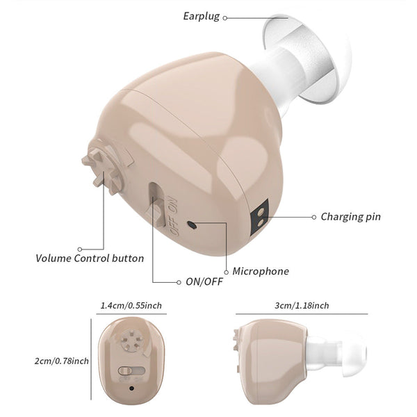 1pcs Sound Amplifier G-12 Hearing Aid Headphone Charging In-Ear USB Cradle Charging Hearing Aid