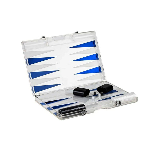 Premium 18-Inch Lucite Backgammon Set - Elegant Design for Timeless Enjoyment - Gifts for You 'n Me