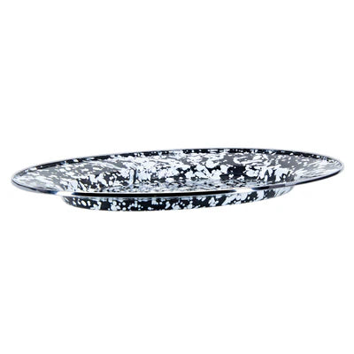 Black Swirl Oval Platter