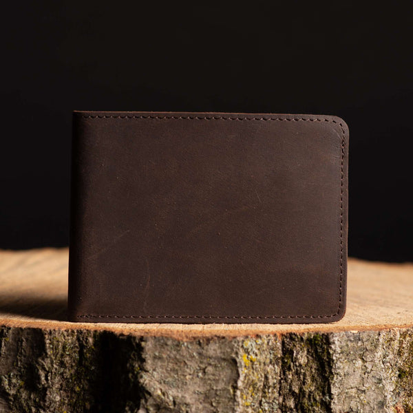 Flex - Smoke Grey Full-Grain Distressed Leather Flexible Wallet NAB Leather