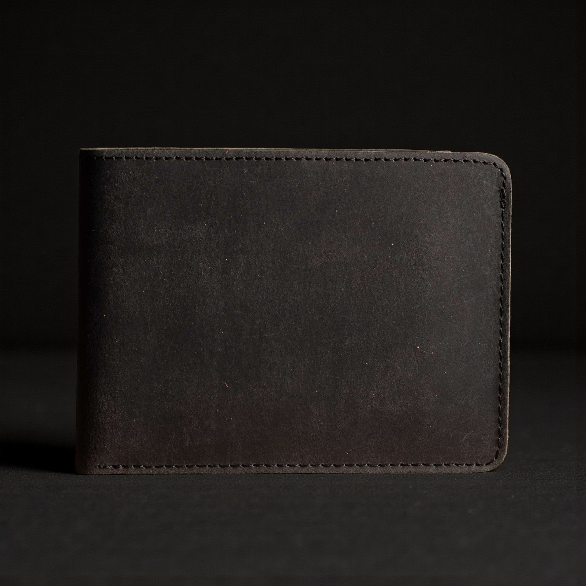 Flex - Vintaged Black Full-Grain Distressed Leather Flexible Wallet