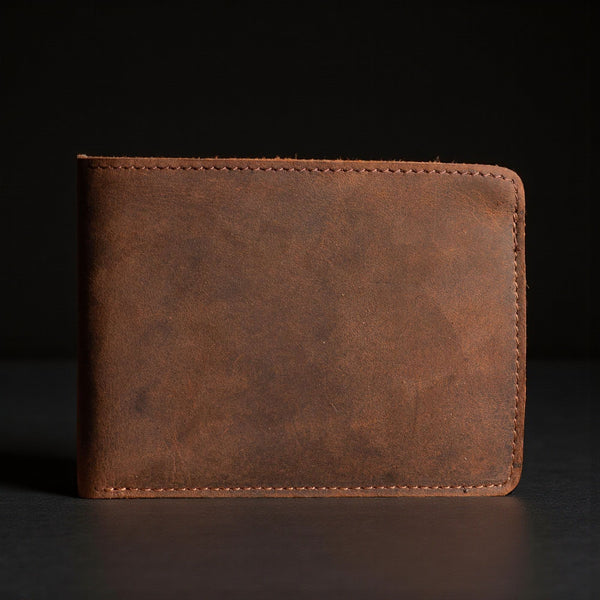 Flex - Vintaged Black Full-Grain Distressed Leather Flexible Wallet