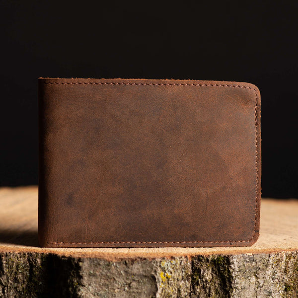 Flex - Smoke Grey Full-Grain Distressed Leather Flexible Wallet NAB Leather