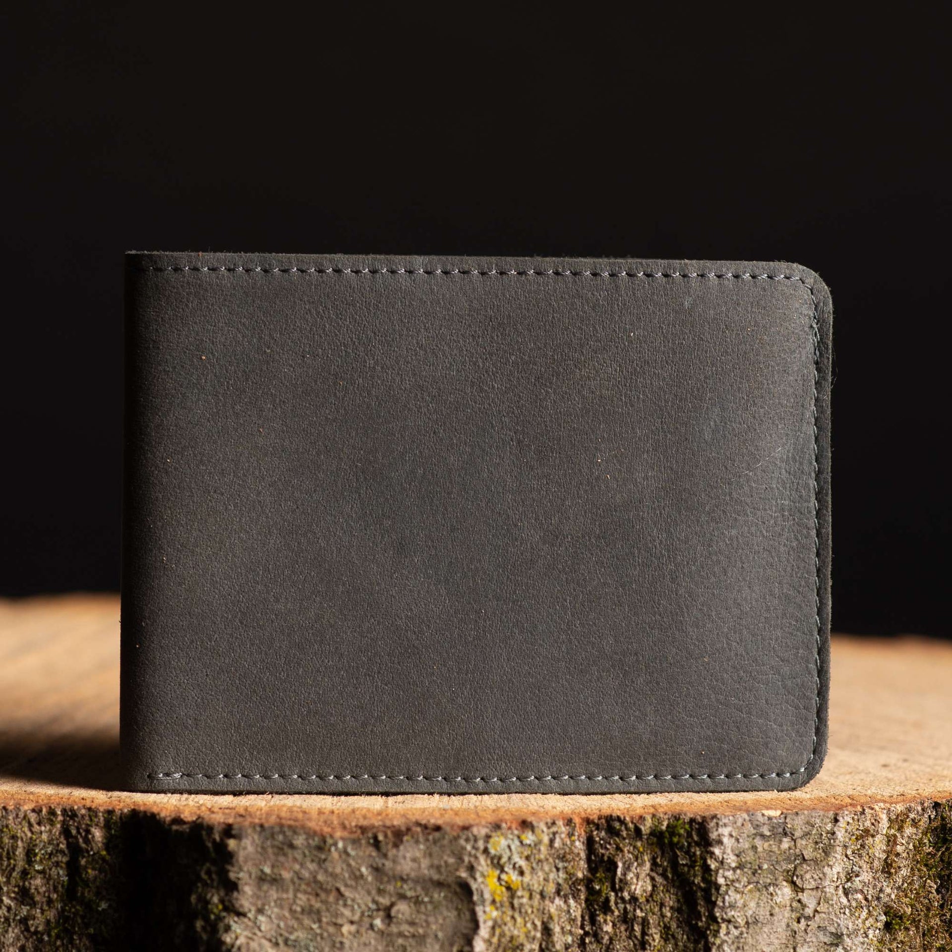 Flex - Smoke Grey Full-Grain Distressed Leather Flexible Wallet NAB Leather