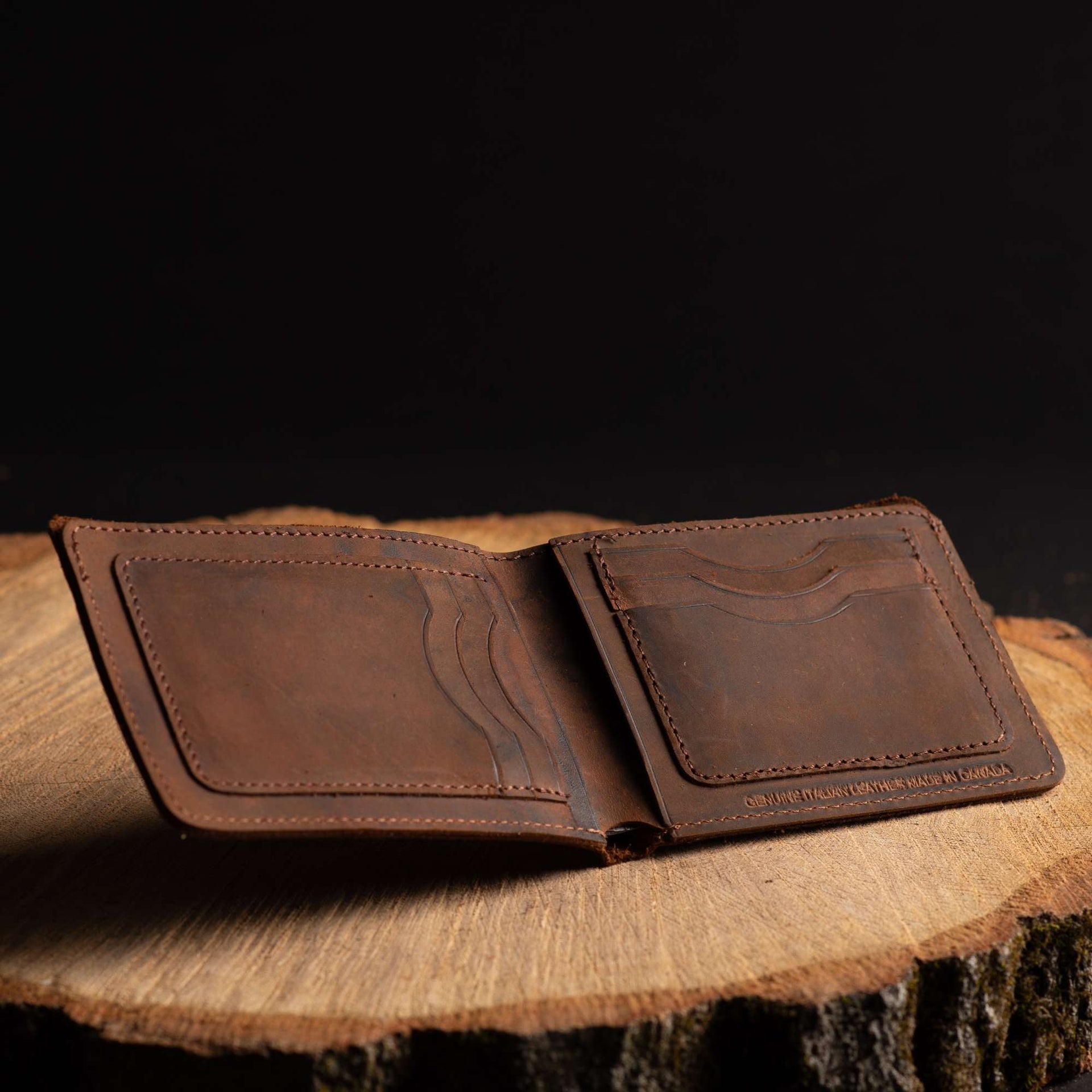 Flex - Cognac Full-Grain Distressed Leather Flexible Wallet NAB Leather