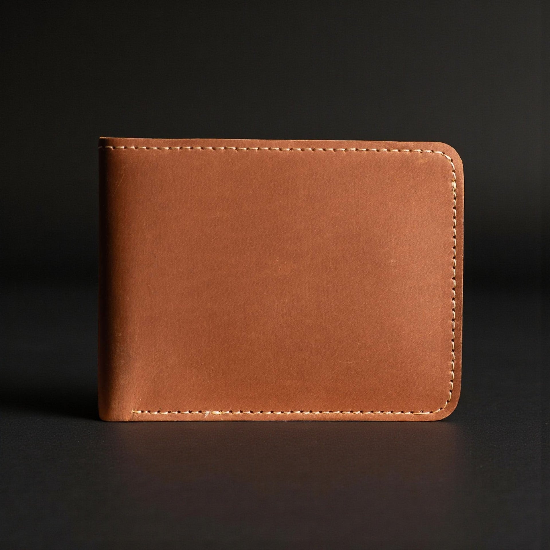 Brown Full Grain Leather Minimalist Wallet NAB Leather