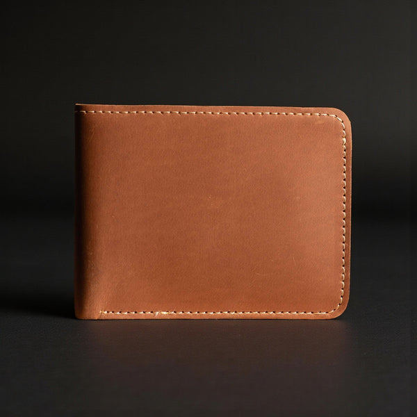 Brown Full Grain Leather Minimalist Wallet NAB Leather