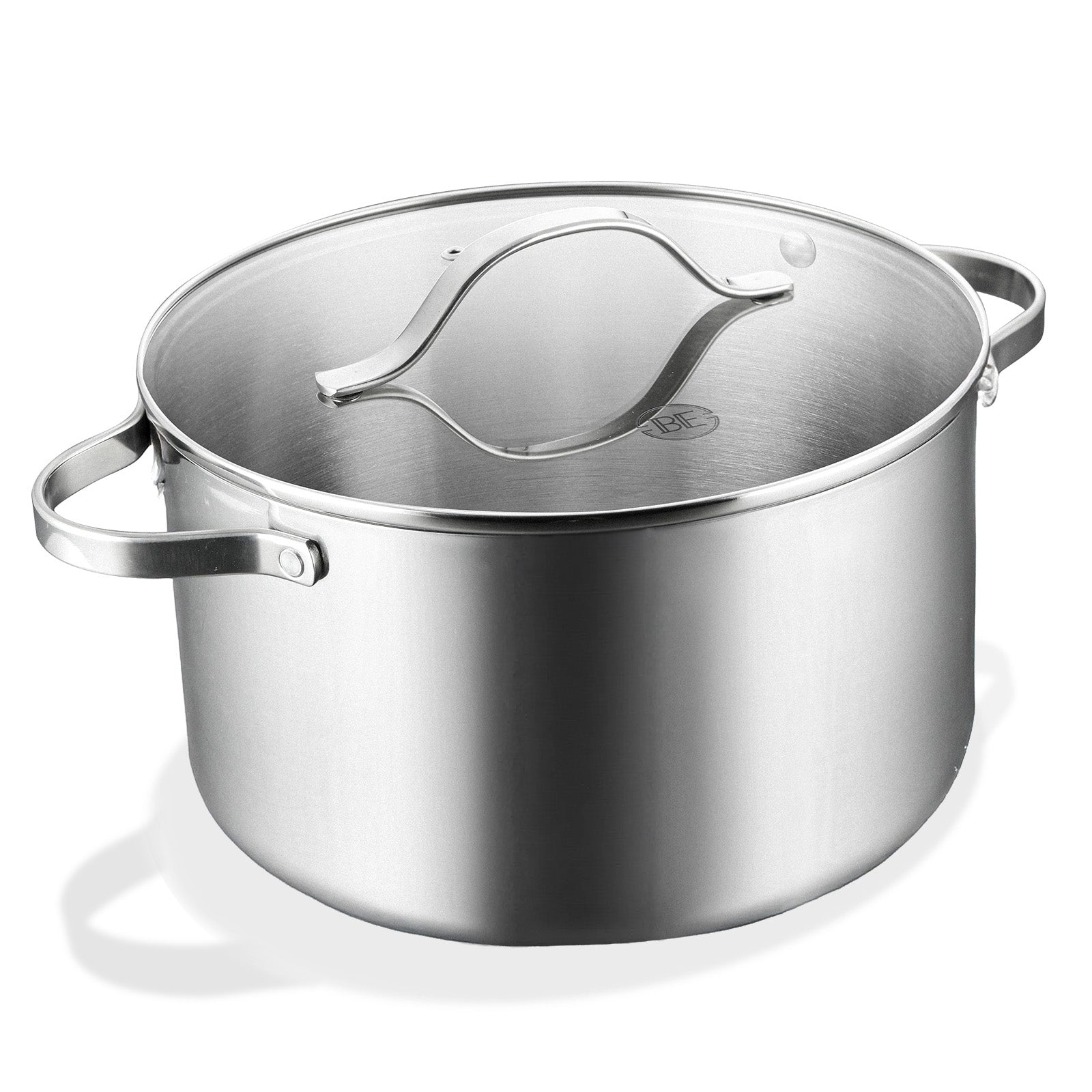 BE | LIVING Essential Series Tri-Ply Stainless Steel Stock Pot with Lid 10
