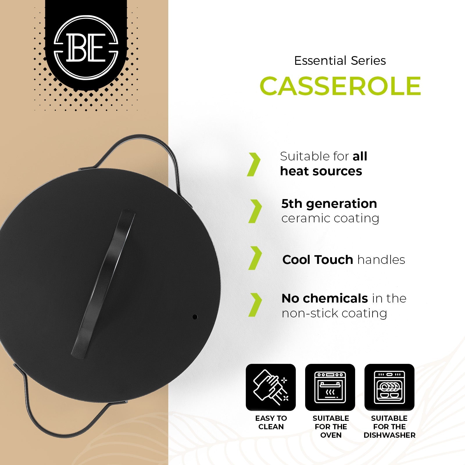 BE | LIVING Essential Series Casserole with Lid
