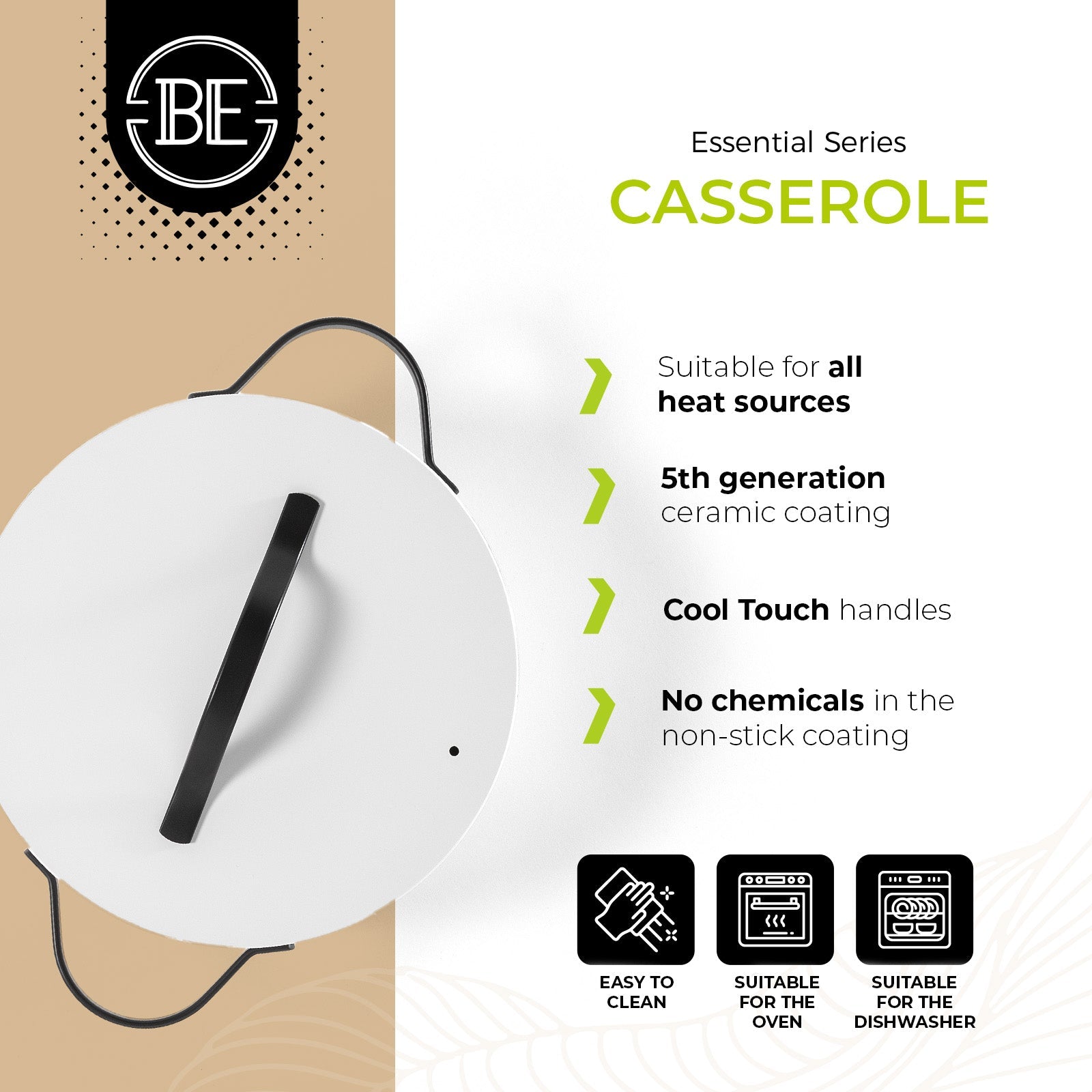 BE | LIVING Essential Series Casserole with Lid
