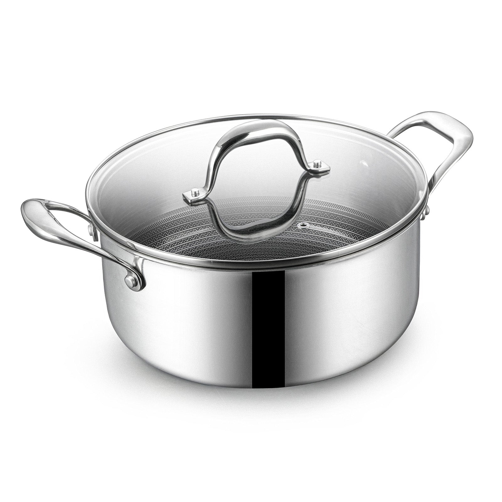BE | LIVING CIRCLAD Series 5-Quart Hybrid Nonstick Casserole with Lid 9.5