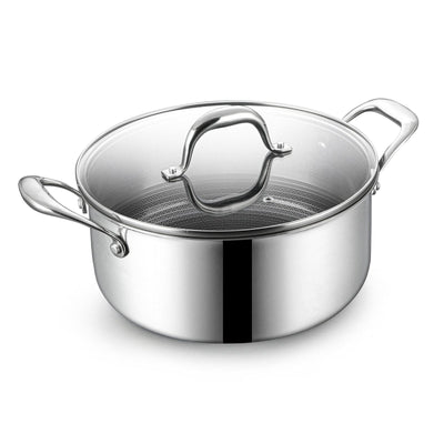 BE | LIVING CIRCLAD Series 5-Quart Hybrid Nonstick Casserole with Lid 9.5