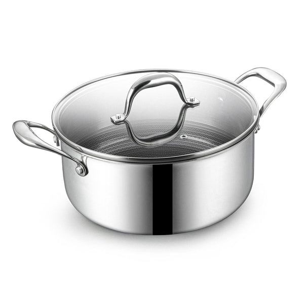 BE | LIVING CIRCLAD Series 5-Quart Hybrid Nonstick Casserole with Lid 9.5