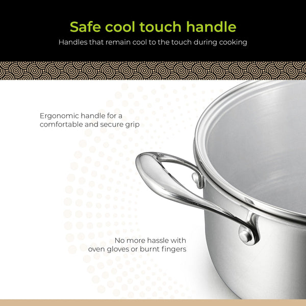 BE | LIVING CIRCLAD Series 5-Quart Hybrid Nonstick Casserole with Lid 9.5