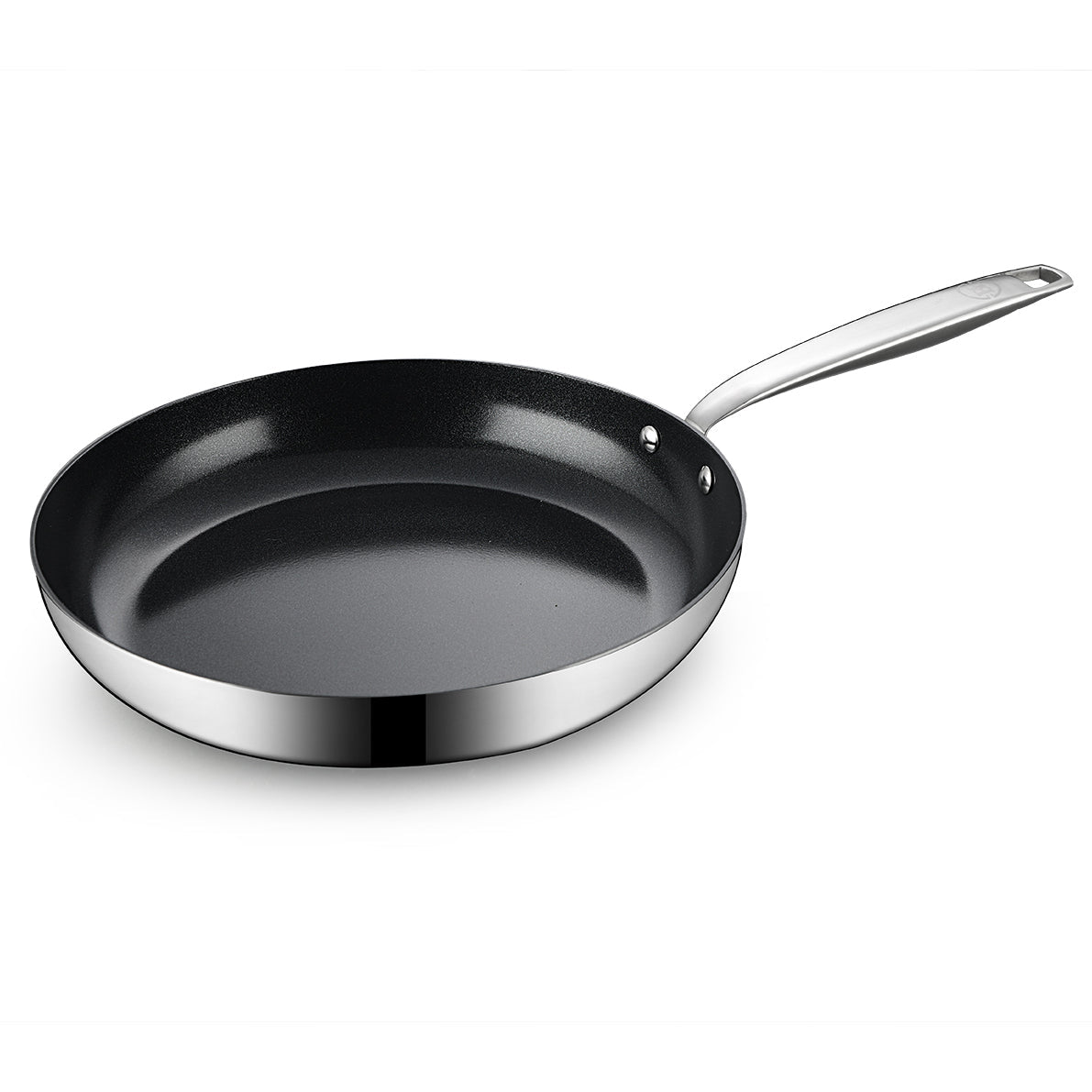 BE | LIVING Essential Series Stainless Steel Black Frying Pans