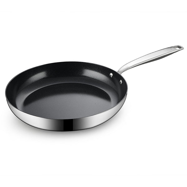 BE | LIVING Essential Series Stainless Steel Black Frying Pans
