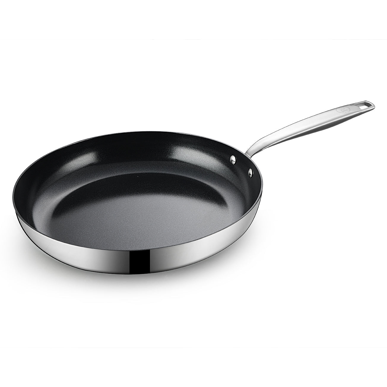 BE | LIVING Essential Series Stainless Steel Black Frying Pans