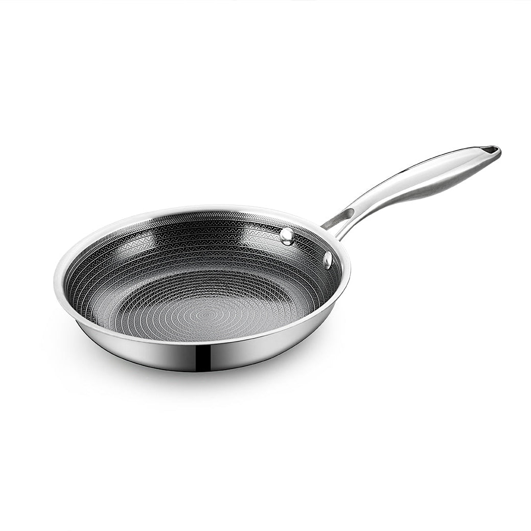 BE | LIVING CIRCLAD Series PFAS‑Free Hybrid Stainless Steel Ceramic Nonstick Fry Pan (Induction Ready)