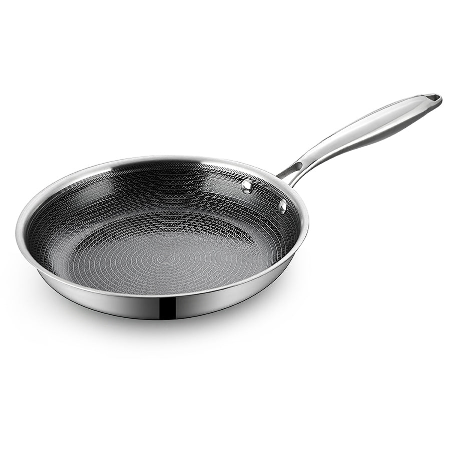 BE | LIVING CIRCLAD Series PFAS‑Free Hybrid Stainless Steel Ceramic Nonstick Fry Pan (Induction Ready)