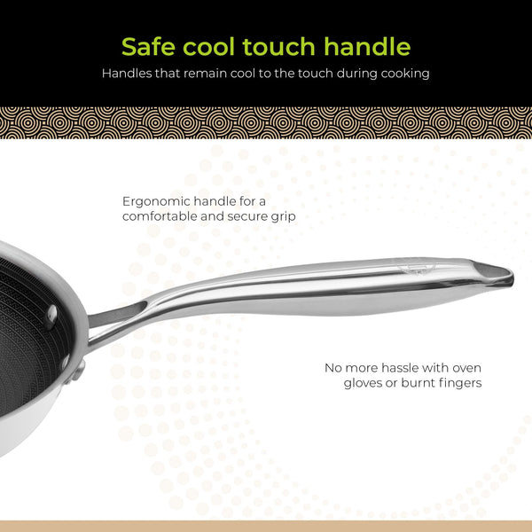 BE | LIVING CIRCLAD Series PFAS‑Free Hybrid Stainless Steel Ceramic Nonstick Fry Pan (Induction Ready)