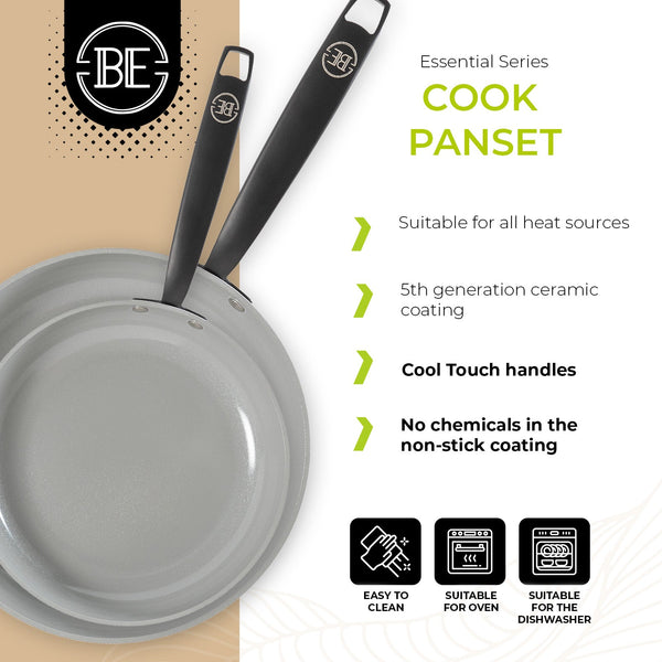 BE | LIVING Essential Series 2 pieces and 3 pieces  Frying Pan Set