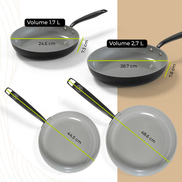 BE | LIVING Essential Series 2 pieces and 3 pieces  Frying Pan Set