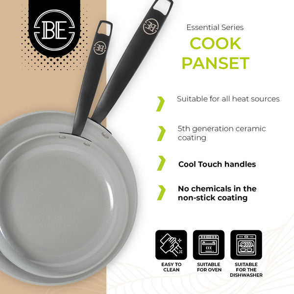 BE | LIVING Essential Series 2 pieces and 3 pieces  Frying Pan Set