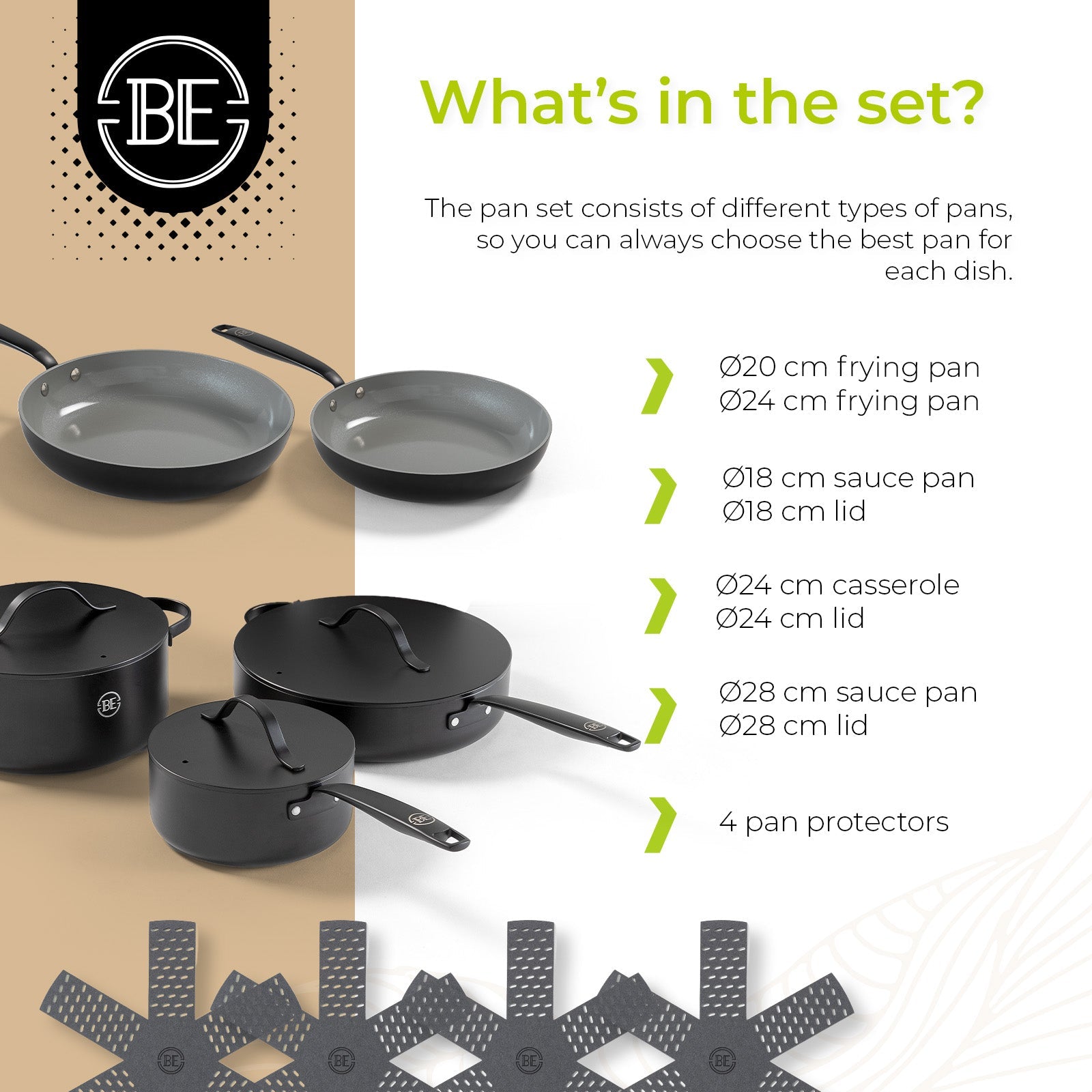 BE | LIVING Essential Series Cookware Sets