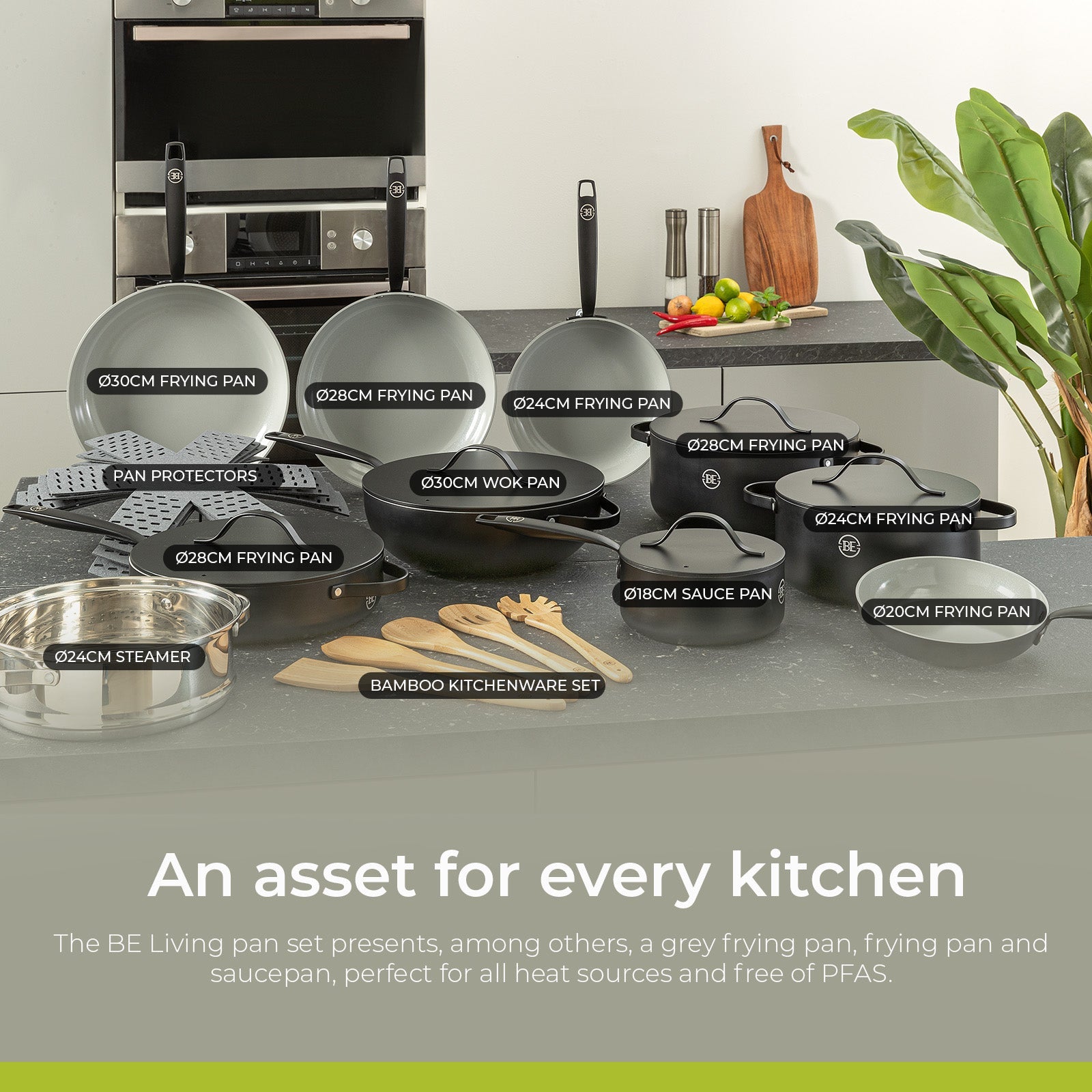BE | LIVING Essential Series Cookware Sets