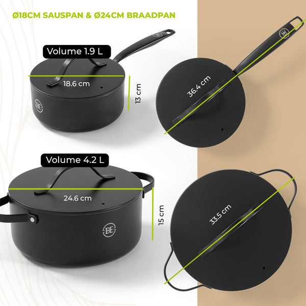 BE | LIVING Essential Series Cookware Sets