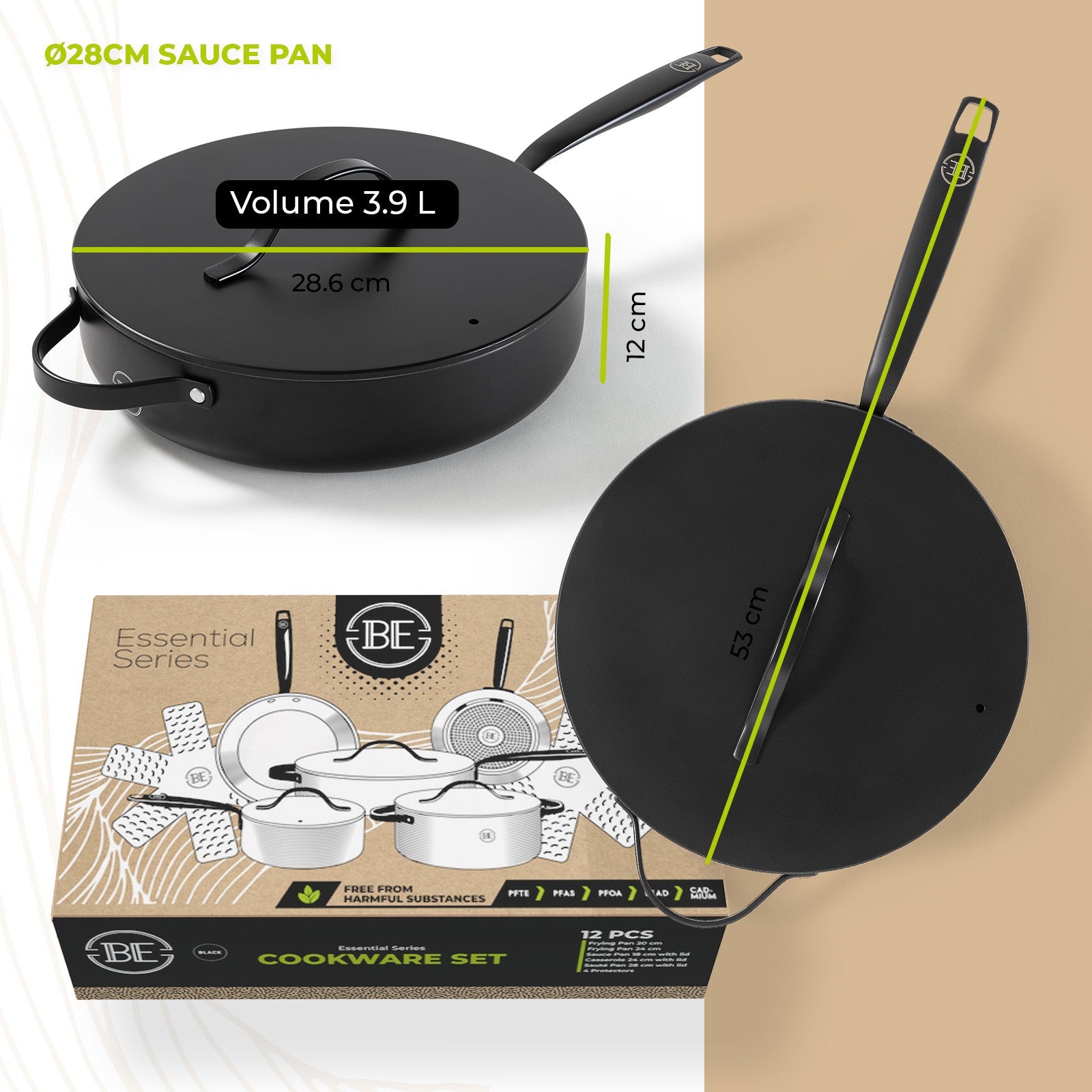 BE | LIVING Essential Series Cookware Sets
