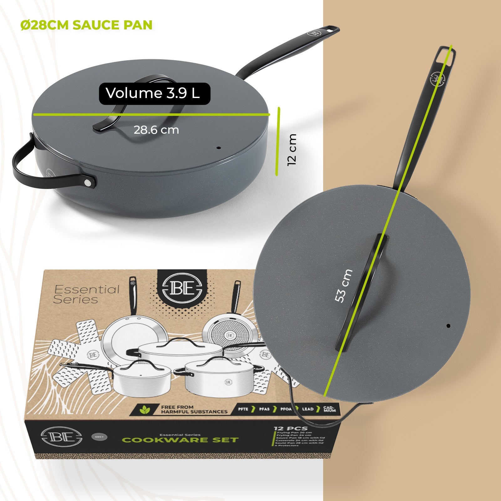 BE | LIVING Essential Series Cookware Sets