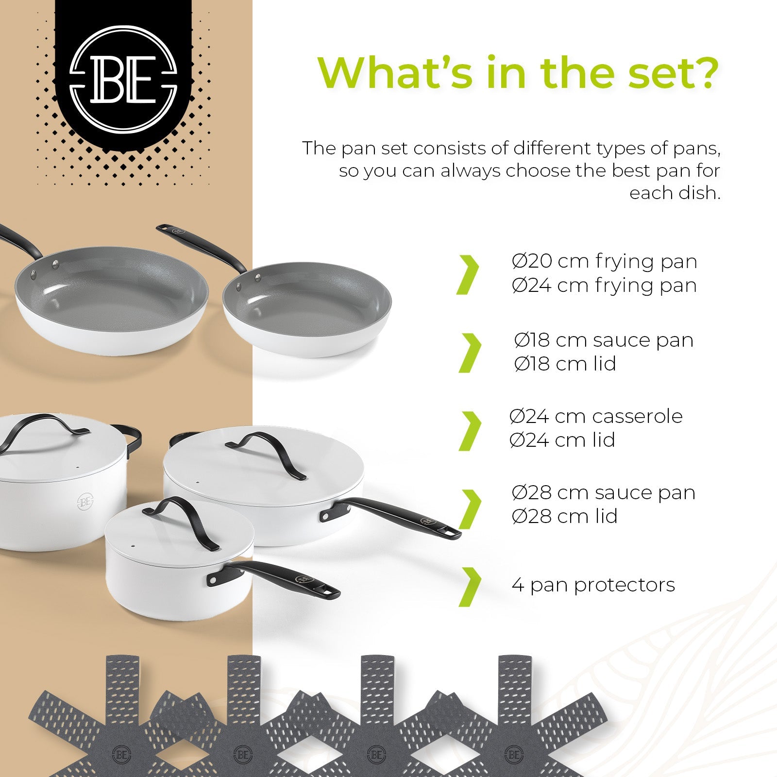 BE | LIVING Essential Series Cookware Sets