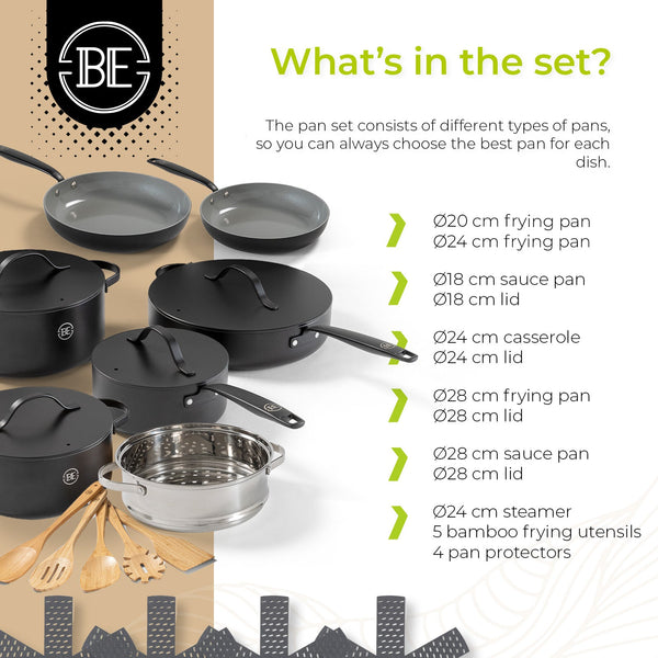 BE | LIVING Essential Series Cookware Sets