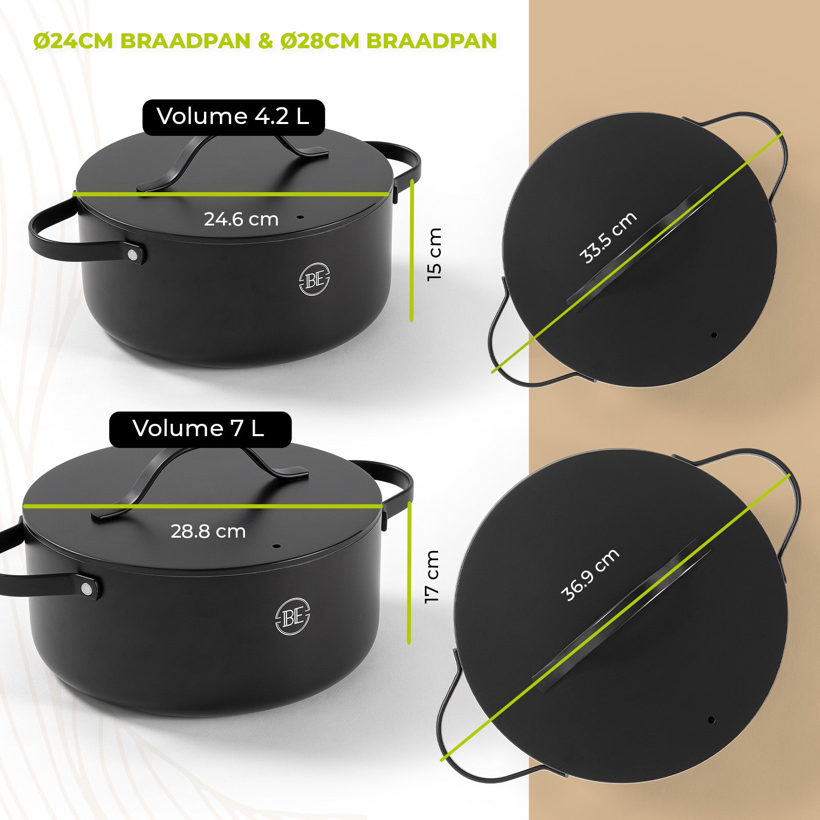 BE | LIVING Essential Series Cookware Sets