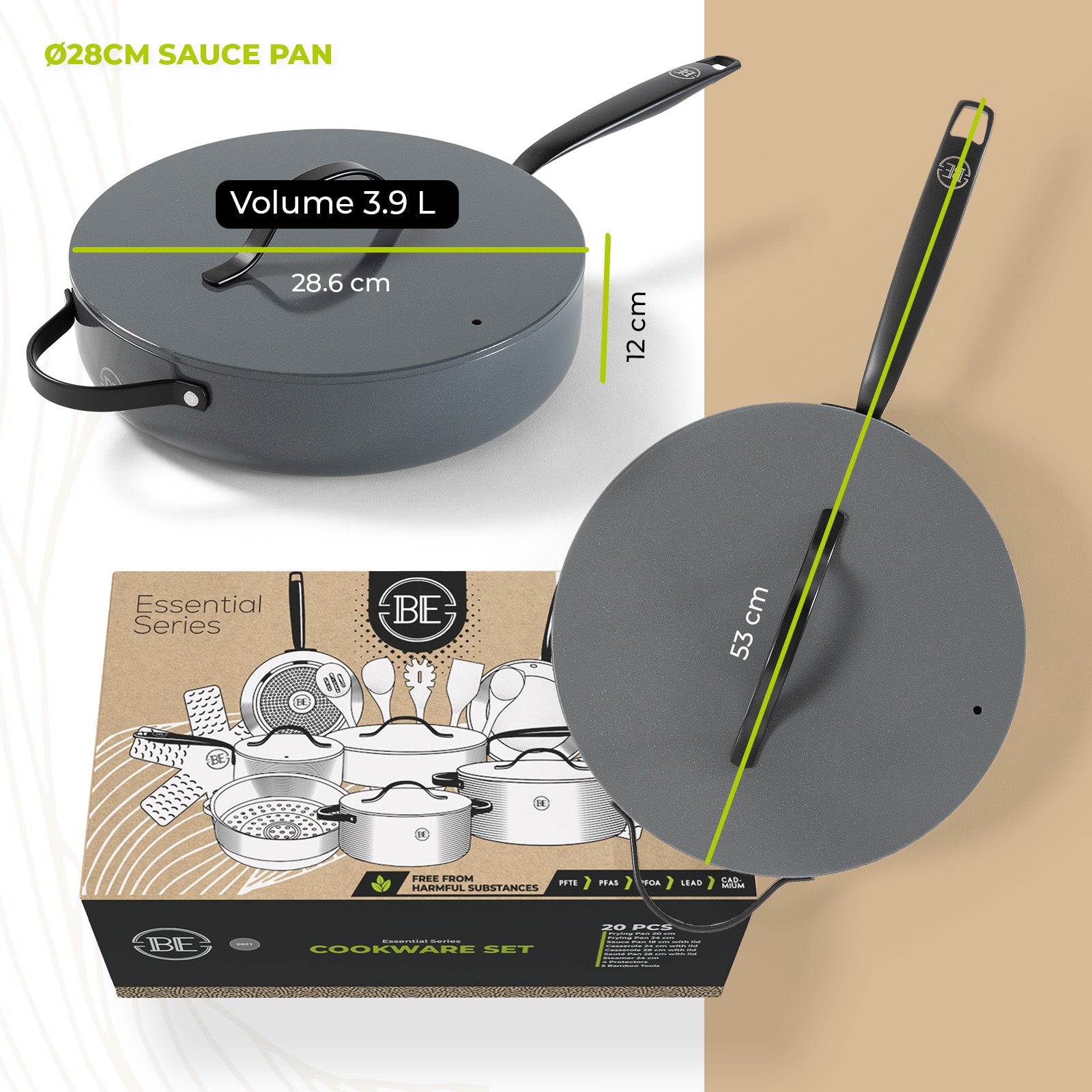 BE | LIVING Essential Series Cookware Sets