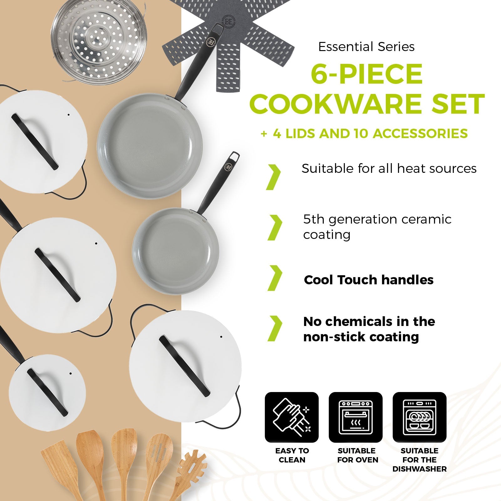 BE | LIVING Essential Series Cookware Sets