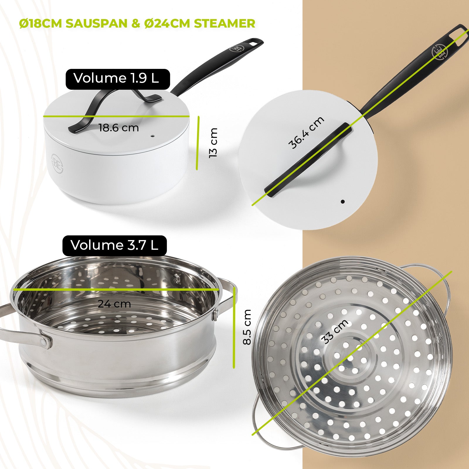 BE | LIVING Essential Series Cookware Sets