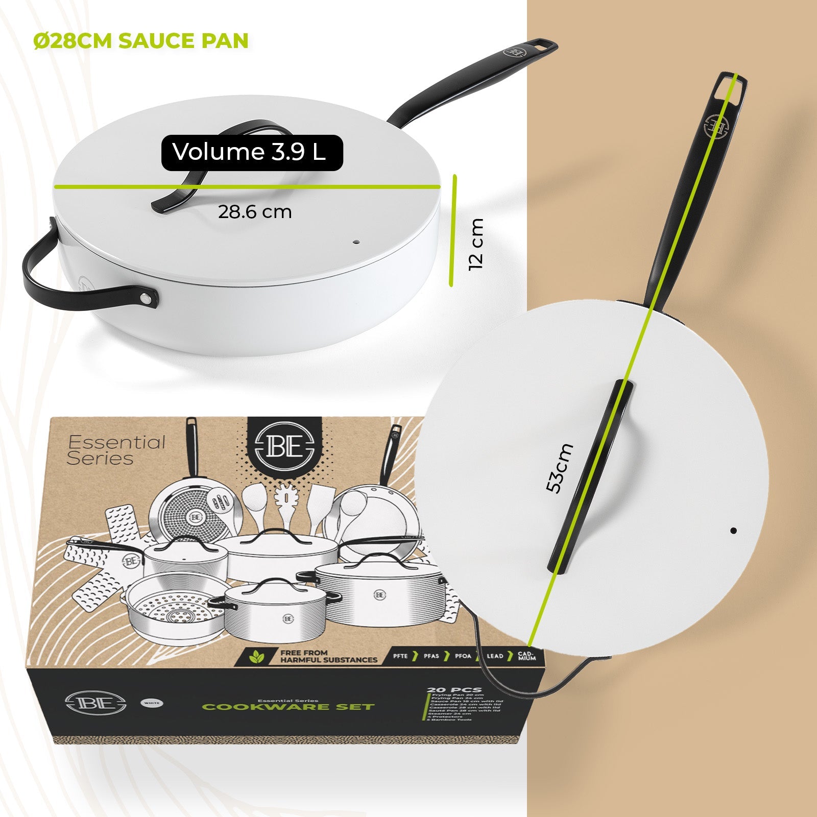 BE | LIVING Essential Series Cookware Sets