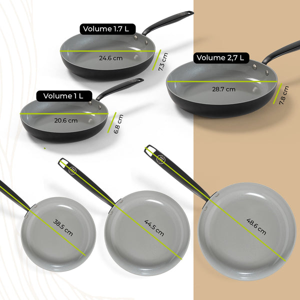 BE | LIVING Essential Series 2 pieces and 3 pieces  Frying Pan Set