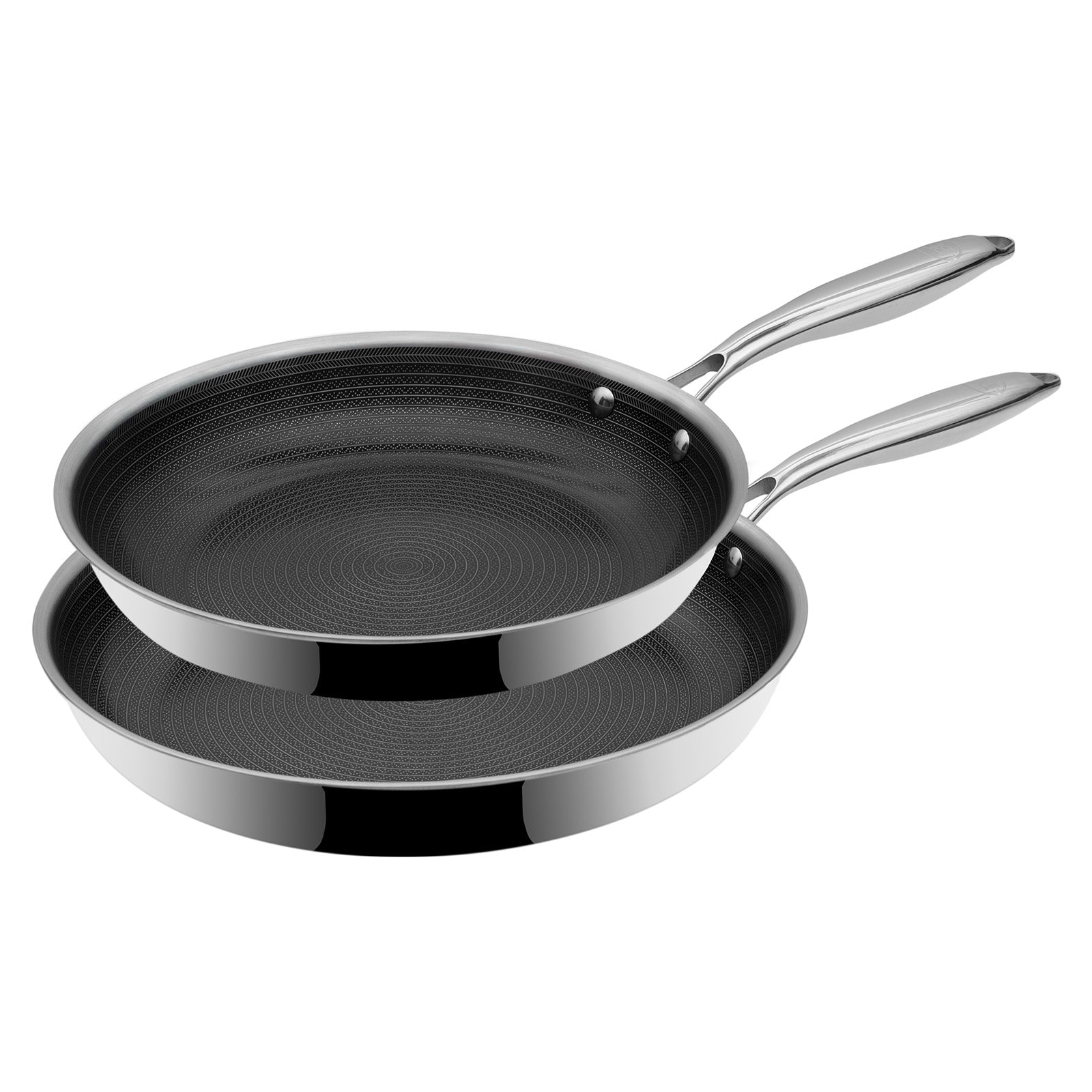 BE | LIVING CIRCLAD Series 2-Piece Stainless Steel Nonstick Fry Pan Set 10