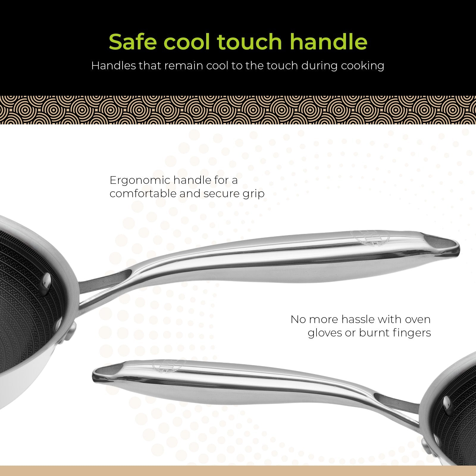 BE | LIVING CIRCLAD Series 2-Piece Stainless Steel Nonstick Fry Pan Set 10