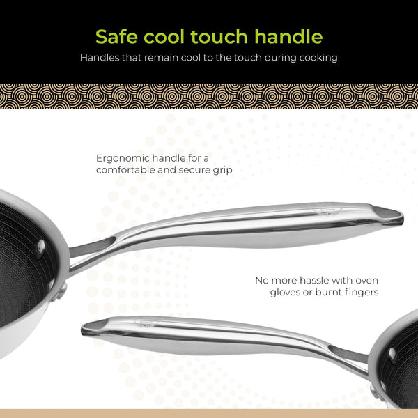 BE | LIVING CIRCLAD Series 2-Piece Stainless Steel Nonstick Fry Pan Set 10