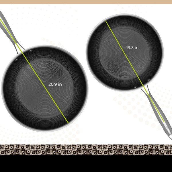 BE | LIVING CIRCLAD Series 2-Piece Stainless Steel Nonstick Fry Pan Set 10
