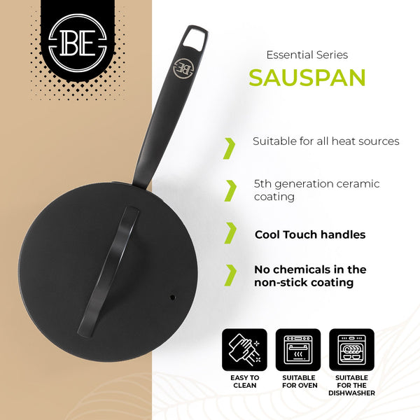 BE | LIVING Essential Series Saucepan with Lid - Ø 18cm